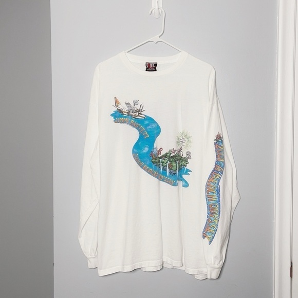 Vintage Jimmy Buffet Concert Tee Long Sleeve T Shirt 2001 Beach Odyssey - Picture 2 of 8